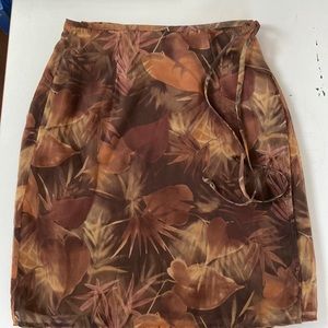 Adamo floral brown skirt size S